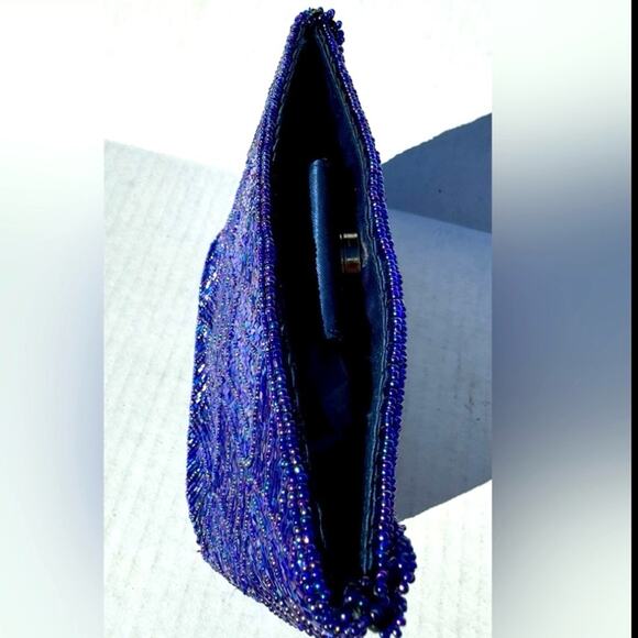 Purple Beaded Evening Bag - Picture 4 of 14